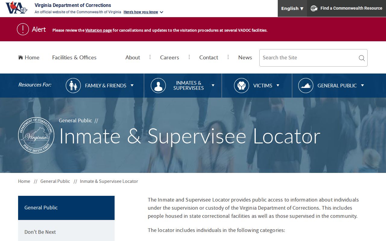 Clarke County criminal record search through VADOC locator